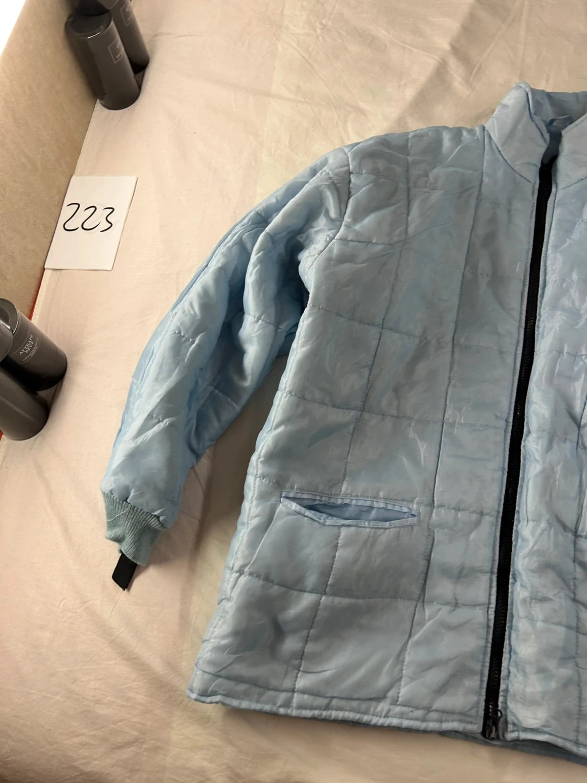 Veste matelassée bleu clair vintage – photo 3